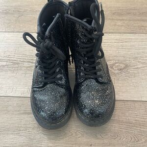 Black Glitter doc martens Boots